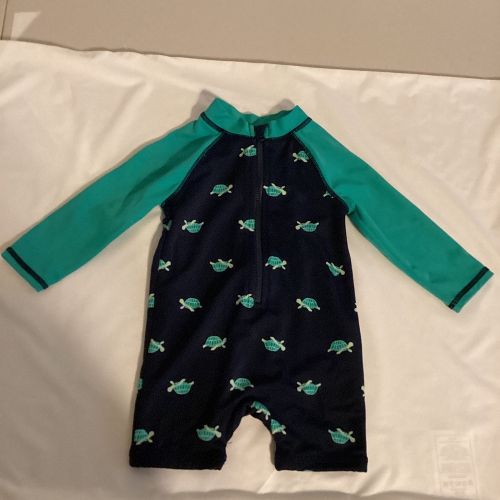 Janie and Jack Long Sleeve Fully Lined Swimsuit - Size 3 to 6 Months.